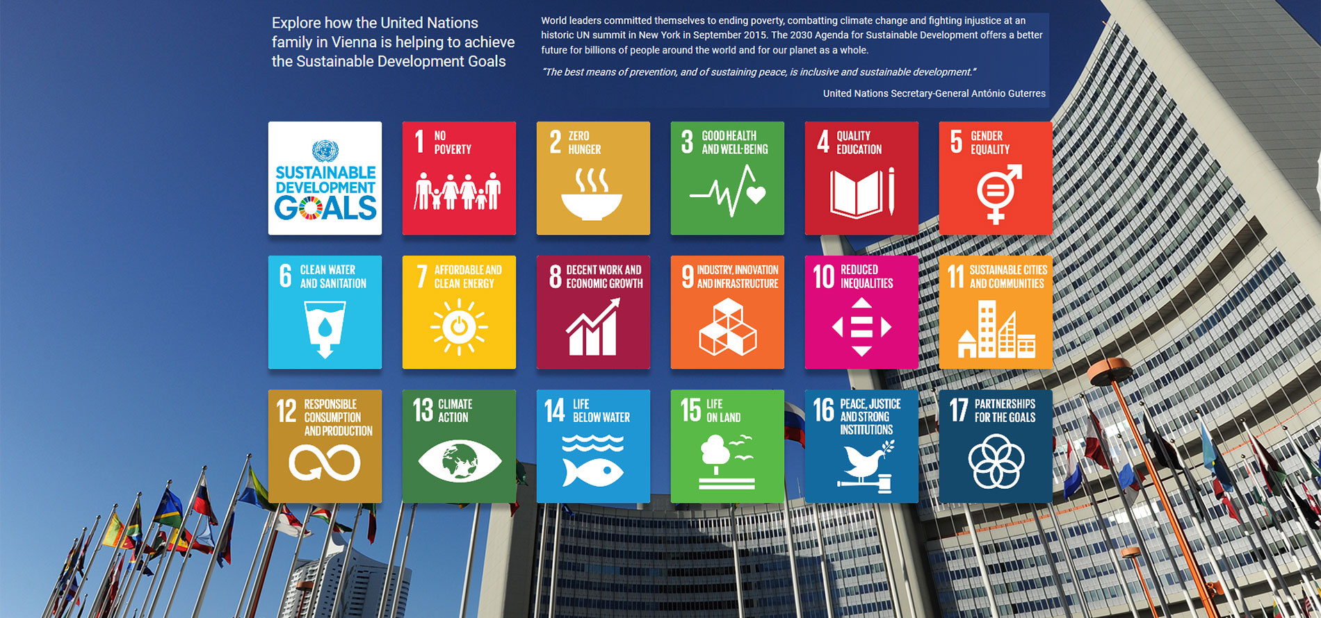 Explore how the United Nations family in Vienna is helping to achieve the Sustainable Development Goals