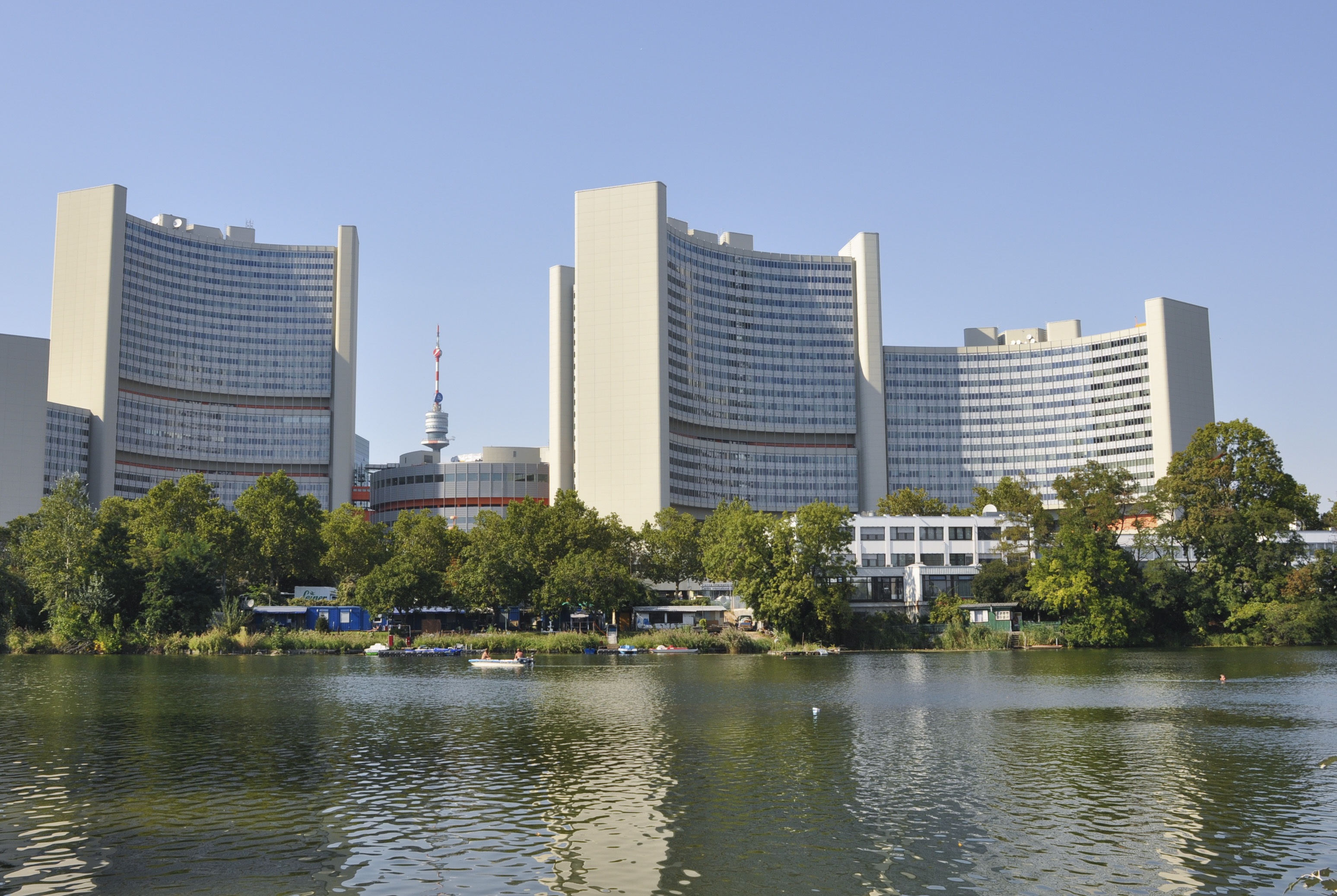 The Vienna International Centre, the headquarters of the United Nations Office at Vienna.